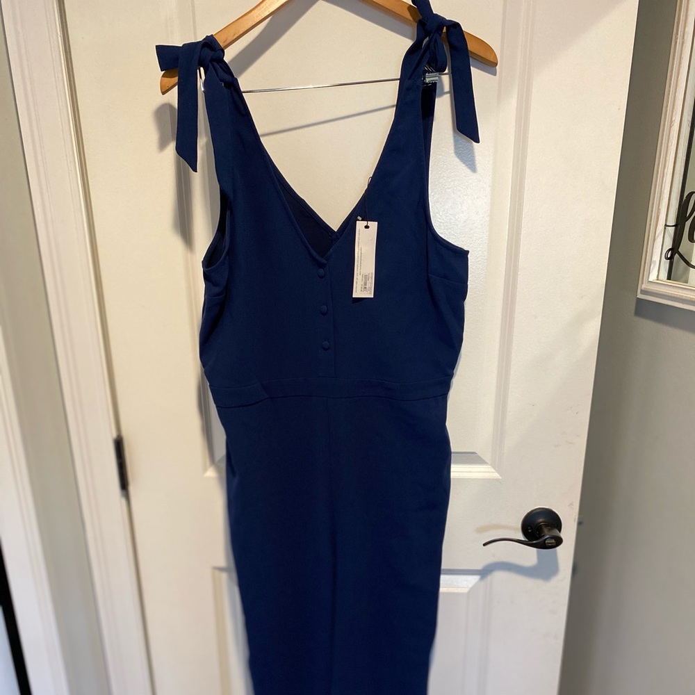 Cupcakes and Cashmere royal blue jumpsuit size LG